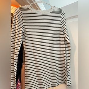 simple white shirt with black stripes!
